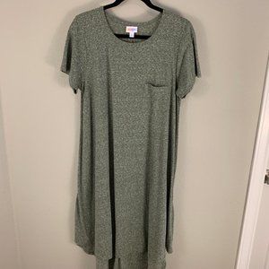 LuLaRoe Carly Dress Heather Green Large